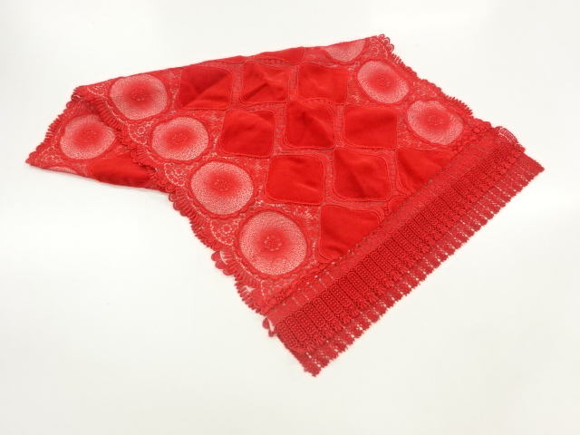 ビロードレース花模様ショール